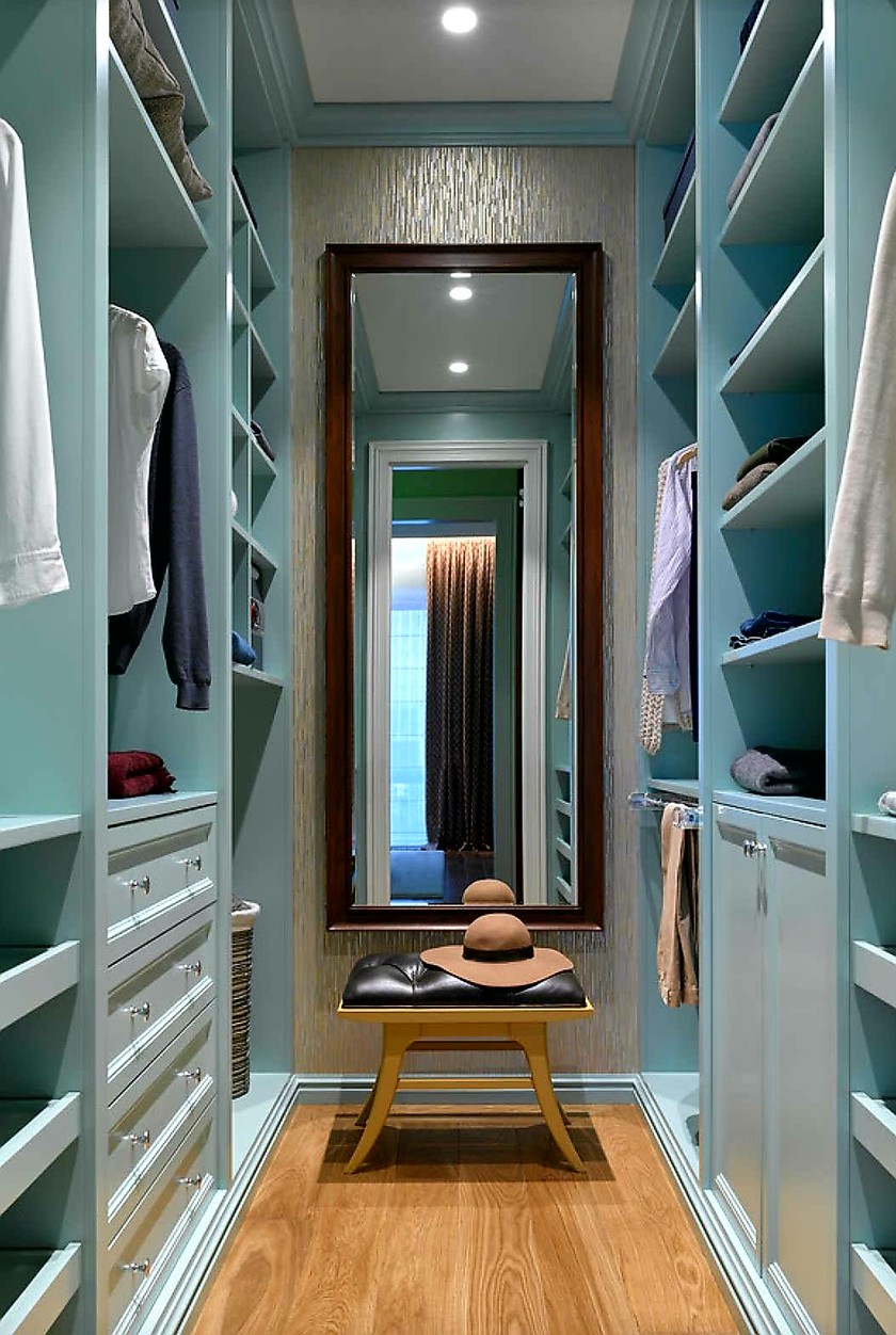 Параллельная гардеробная комната с большим зеркалом Каменск-Шахтинский
