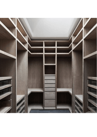 П-образная гардеробная комната в классическом стиле Каменск-Шахтинский