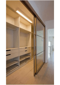 Линейная гардеробная комната с дверями купе Каменск-Шахтинский