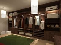 Классическая гардеробная комната из массива с подсветкой Каменск-Шахтинский