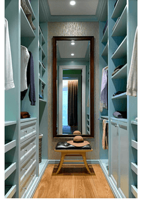Параллельная гардеробная комната с большим зеркалом Каменск-Шахтинский