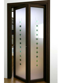 Складные двери гармошка с матовым стеклом Каменск-Шахтинский