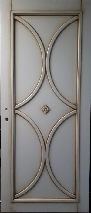 Межкомнатная дверь в профиле массив (эмаль с патиной) Каменск-Шахтинский