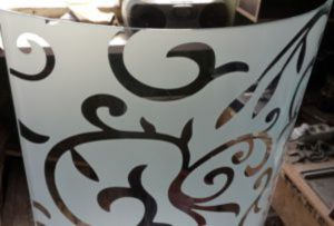 Стекло радиусное с пескоструйным рисунком для радиусных дверей Каменск-Шахтинский