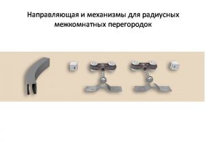 Направляющая и механизмы верхний подвес для радиусных межкомнатных перегородок Каменск-Шахтинский